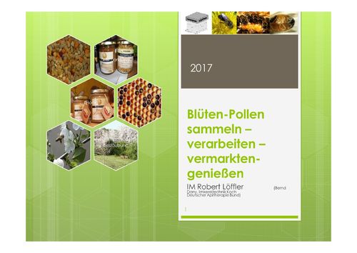 Schulungsunterlagen Pollenworkshop des Bienenzentrums Schönbuch